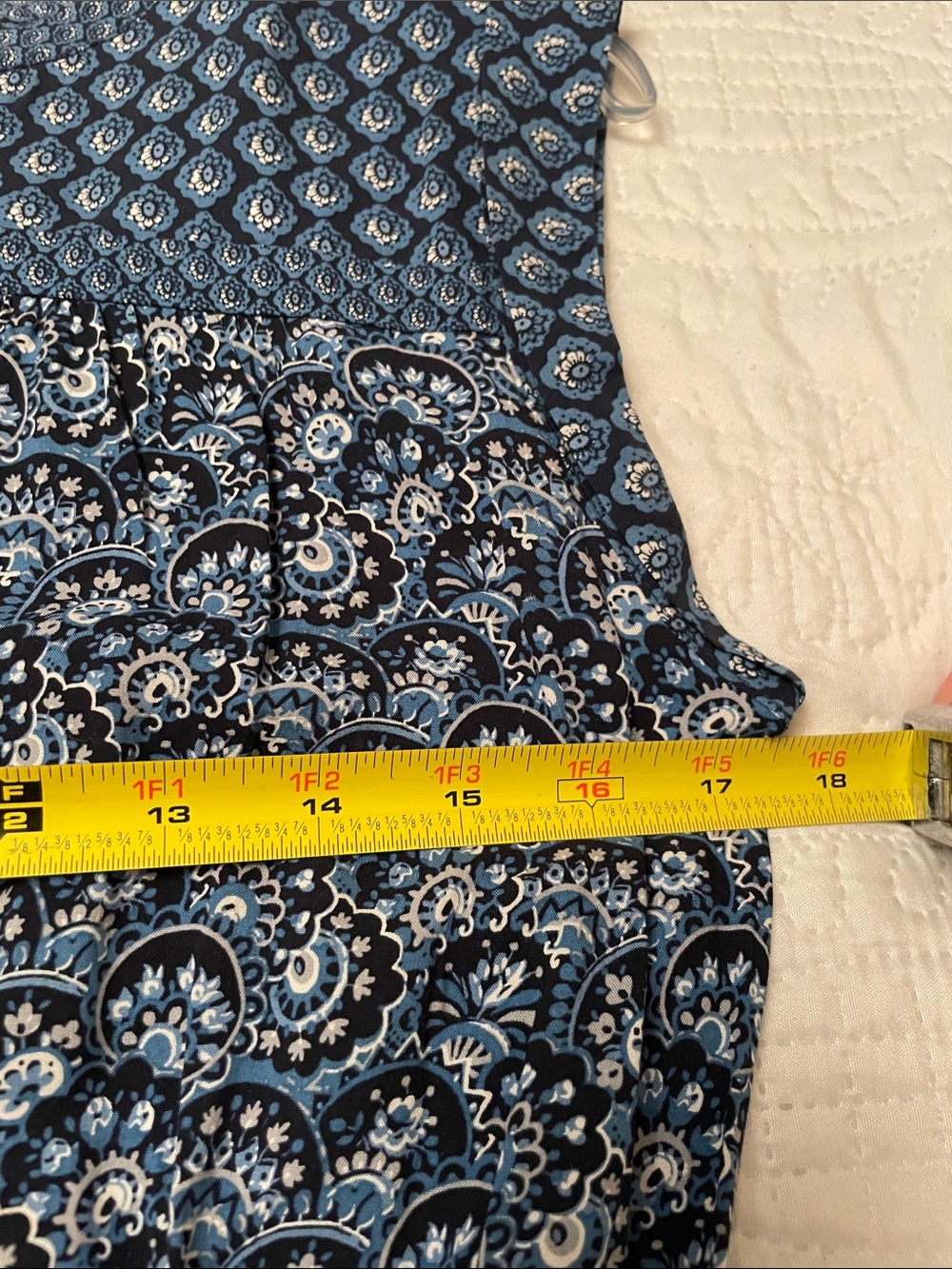 Loft Outlet Sleeveless Summer Dress Small Blue Paisley & Floral Print Dress - Picture 8 of 11